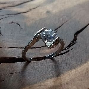 Silver Cubic Zirconia ring